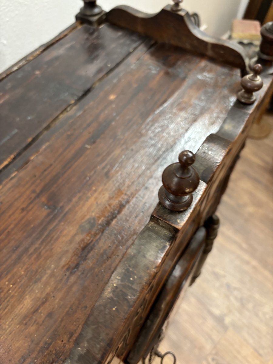 Antique Provencal Walnut Panetiere 18th Century Early 19th Century Bread Cabinet-photo-6