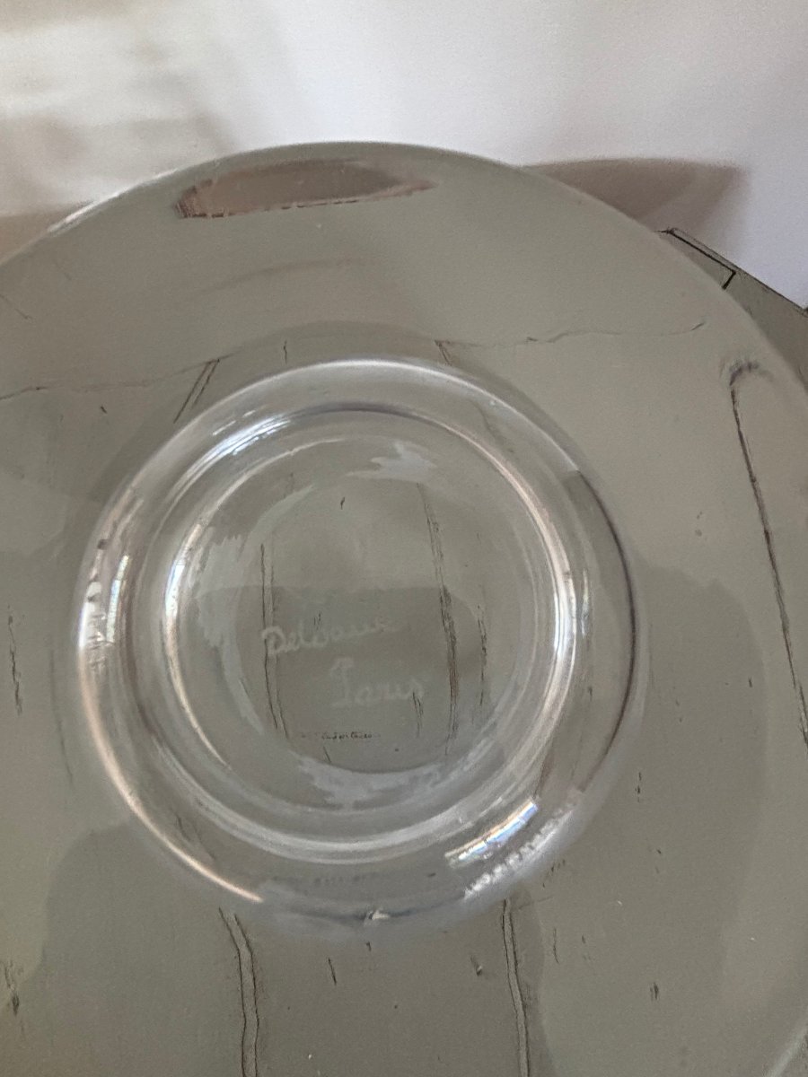 Antique Baccarat Crystal Grape And Vine Vase Mid 20th Century For Delvaux Paris-photo-1