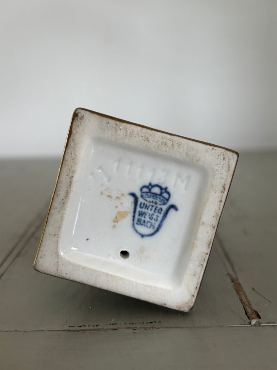 Ancien petit sujet en porcelaine allemande Thuringe debut du XX eme siècle era meissen saxe -photo-2