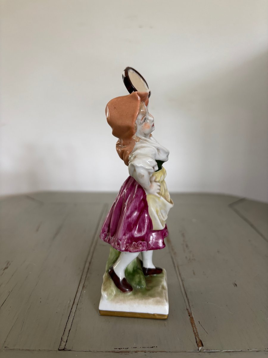 Ancien petit sujet en porcelaine allemande Thuringe debut du XX eme siècle era meissen saxe -photo-2
