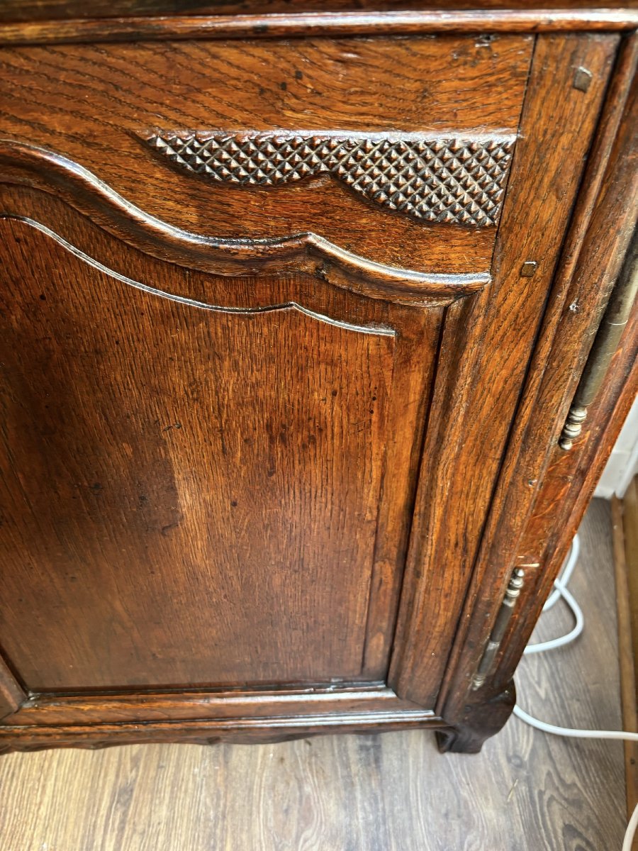 Ancien buffet de propriété 2 portes en chêne époque Regence XVIII eme siècle -photo-1