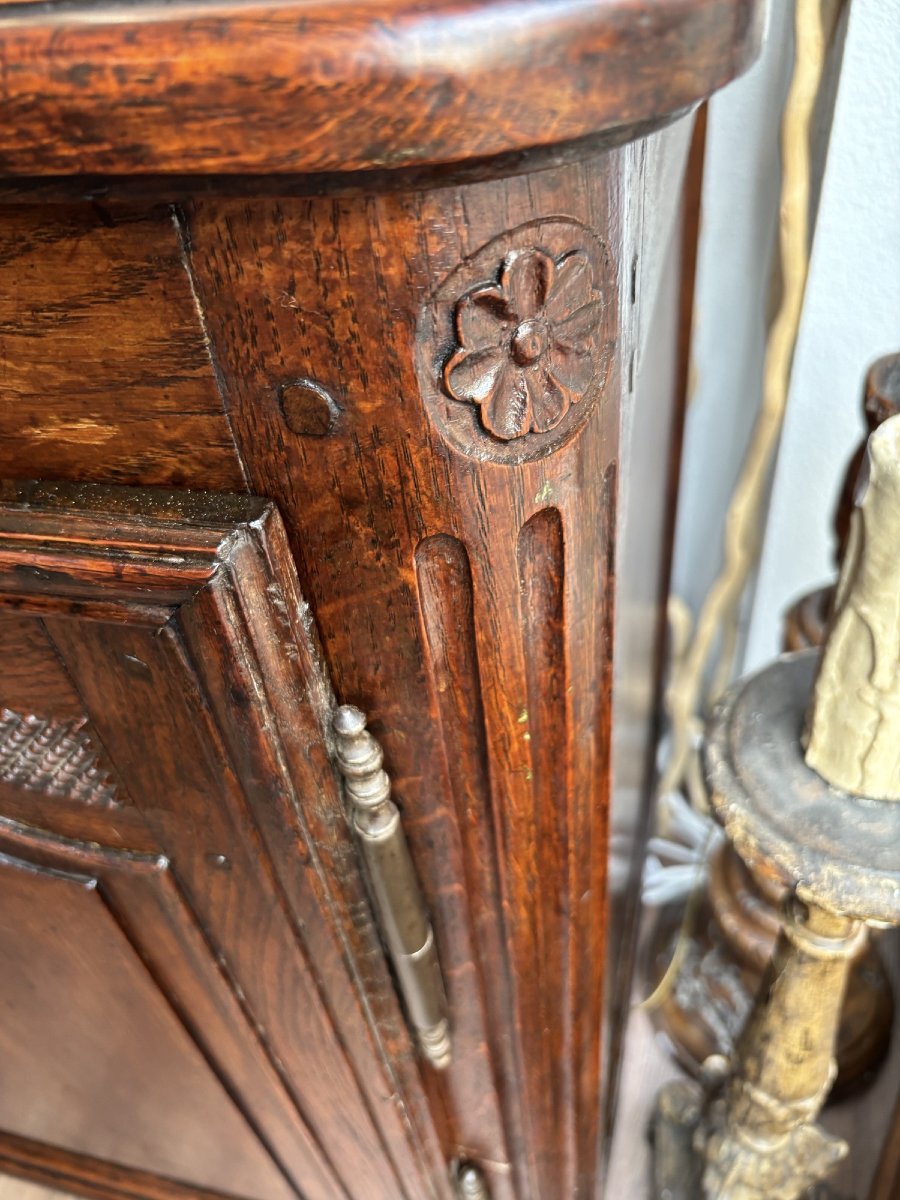 Ancien buffet de propriété 2 portes en chêne époque Regence XVIII eme siècle -photo-2