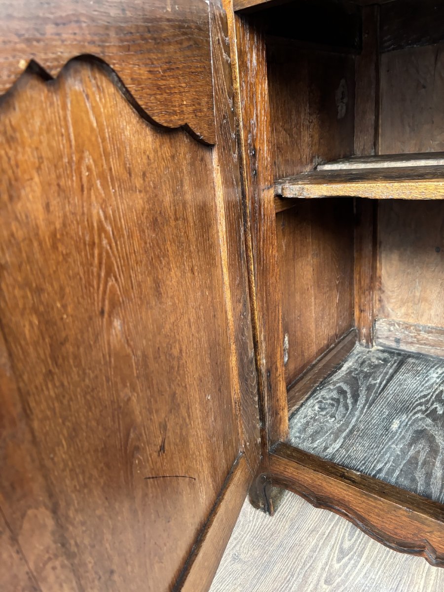 Ancien buffet de propriété 2 portes en chêne époque Regence XVIII eme siècle -photo-6