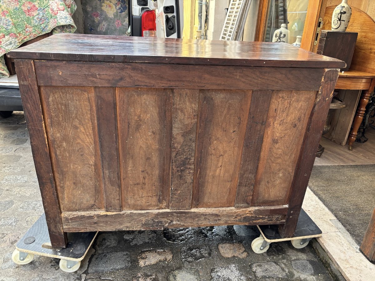 Ancien buffet de propriété 2 portes en chêne époque Regence XVIII eme siècle -photo-8
