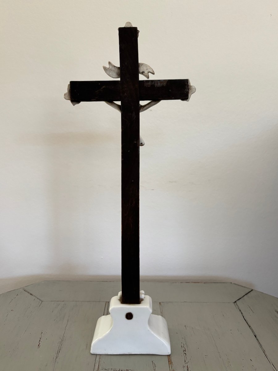Antique Porcelain Christ Figure From Paris, Early 19th Century, Religion, Devotional, Religious-photo-2