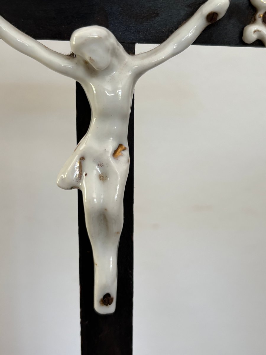 Antique Porcelain Christ Figure From Paris, Early 19th Century, Religion, Devotional, Religious-photo-2
