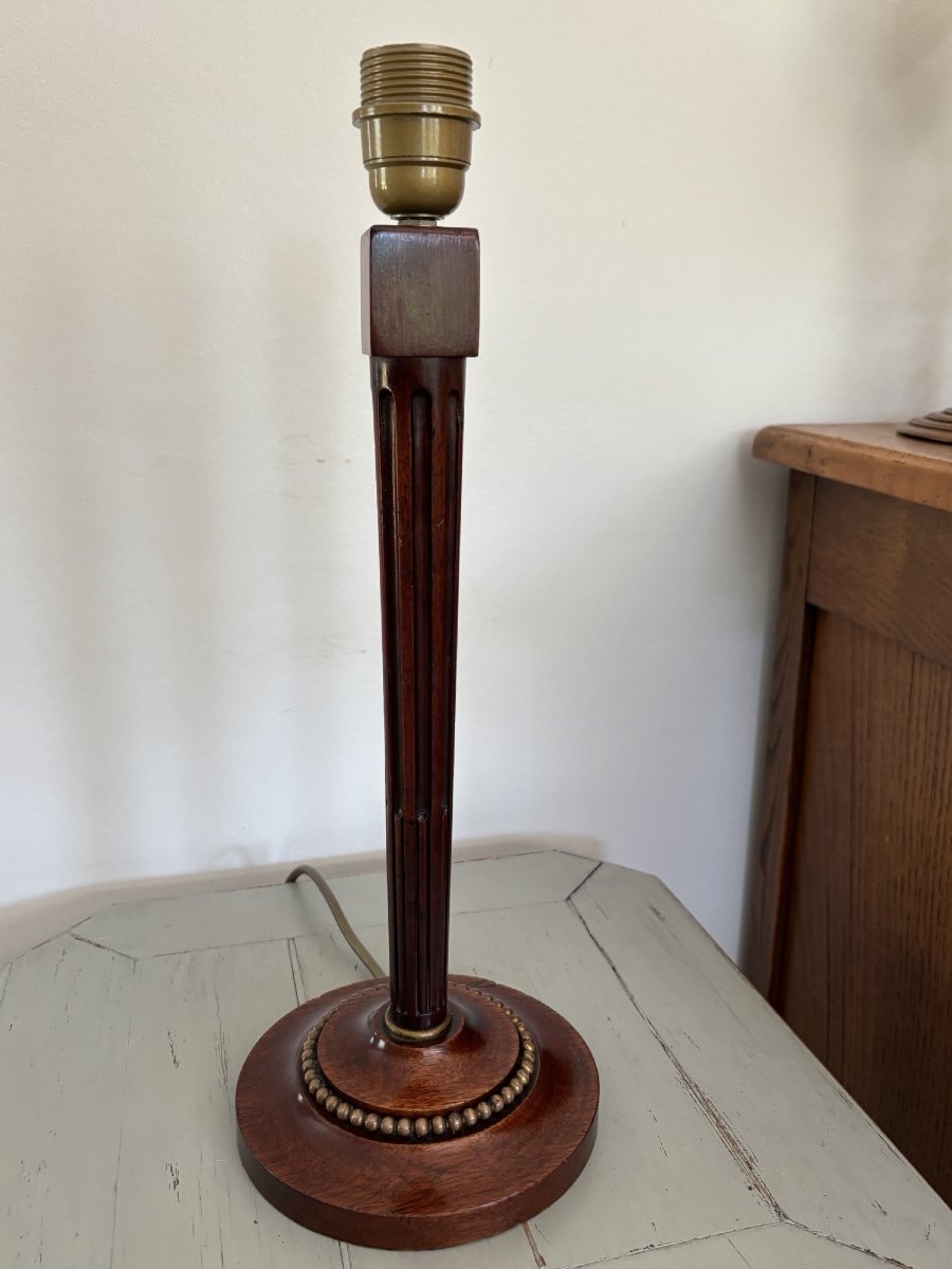 Antique Lamp, Circa 1925, Made Of Rosewood In The Art Deco Louis XVI Style 