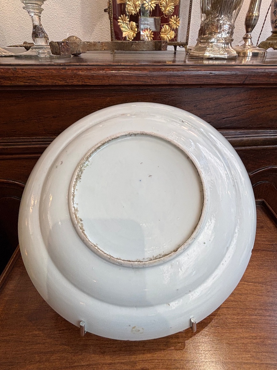Antique Canton Porcelain Plate, China, Circa 1820, 19th Century, With A Children's Design-photo-2