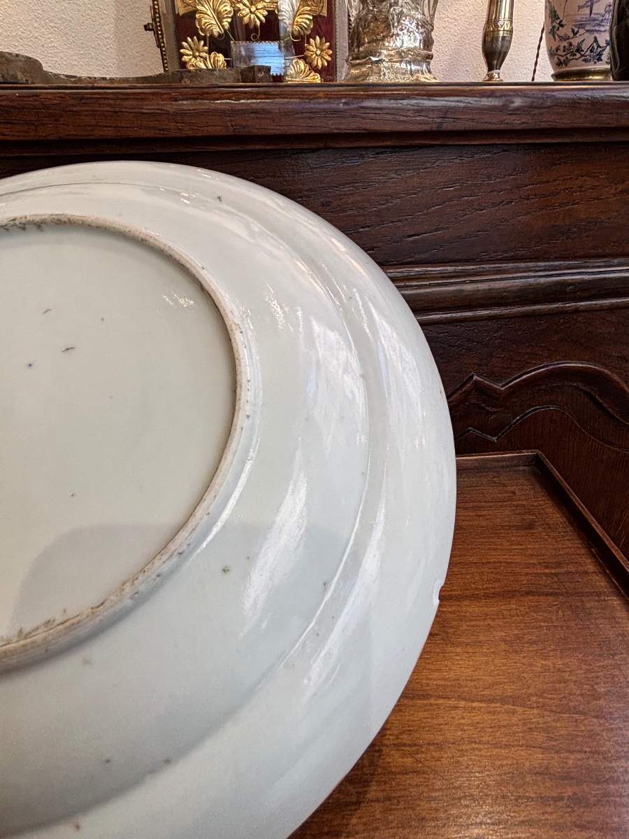 Antique Canton Porcelain Plate, China, Circa 1820, 19th Century, With A Children's Design-photo-3