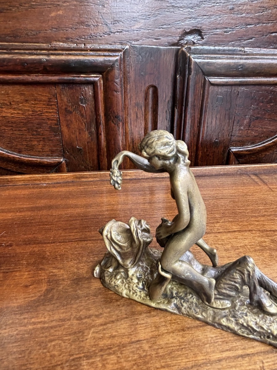ANCIEN PETIT BRONZE ÉROTIQUE VIENNE BACCHANTE SATYRE PAR BERGMAN, VERS 1900 erotica curiosa-photo-3