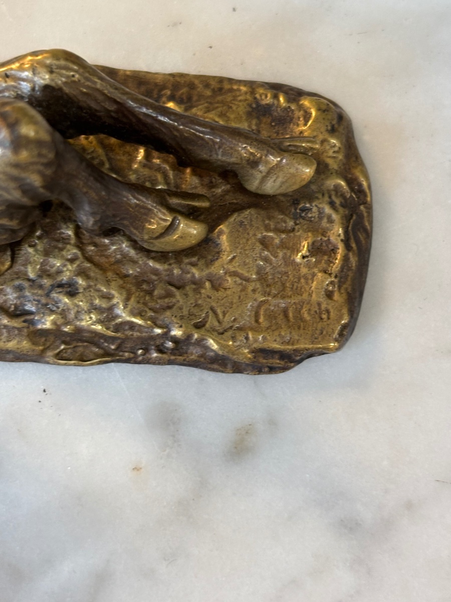 ANCIEN PETIT BRONZE ÉROTIQUE VIENNE BACCHANTE SATYRE PAR BERGMAN, VERS 1900 erotica curiosa-photo-1