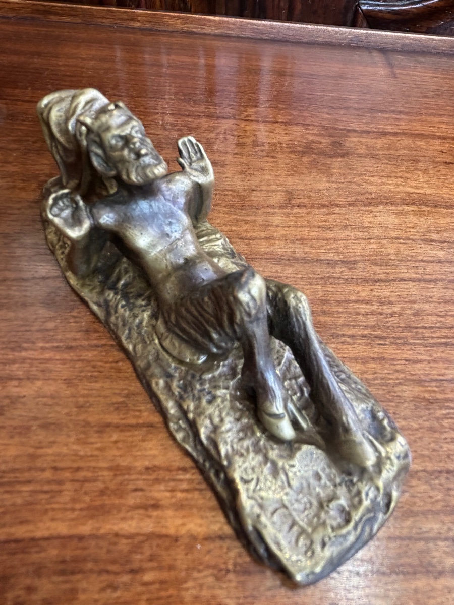 ANCIEN PETIT BRONZE ÉROTIQUE VIENNE BACCHANTE SATYRE PAR BERGMAN, VERS 1900 erotica curiosa-photo-2
