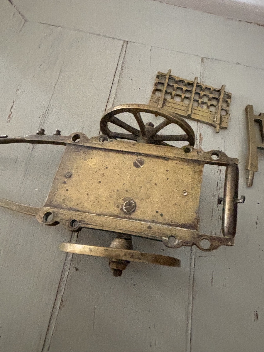 Antique Small Bronze Cart From The 19th Century, A Naturalistic Folk Art Model-photo-4