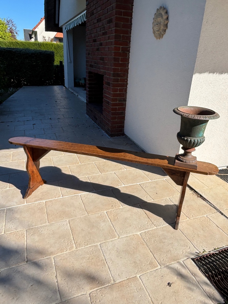 Ancien banc de ferme en bois époque XIX eme siècle 
