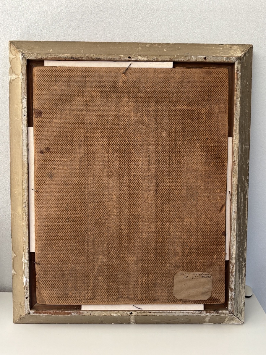 Antique Painting: Oil On Santibelli Panel By Cadette-simon Ducuing, Early 20th Century-photo-8