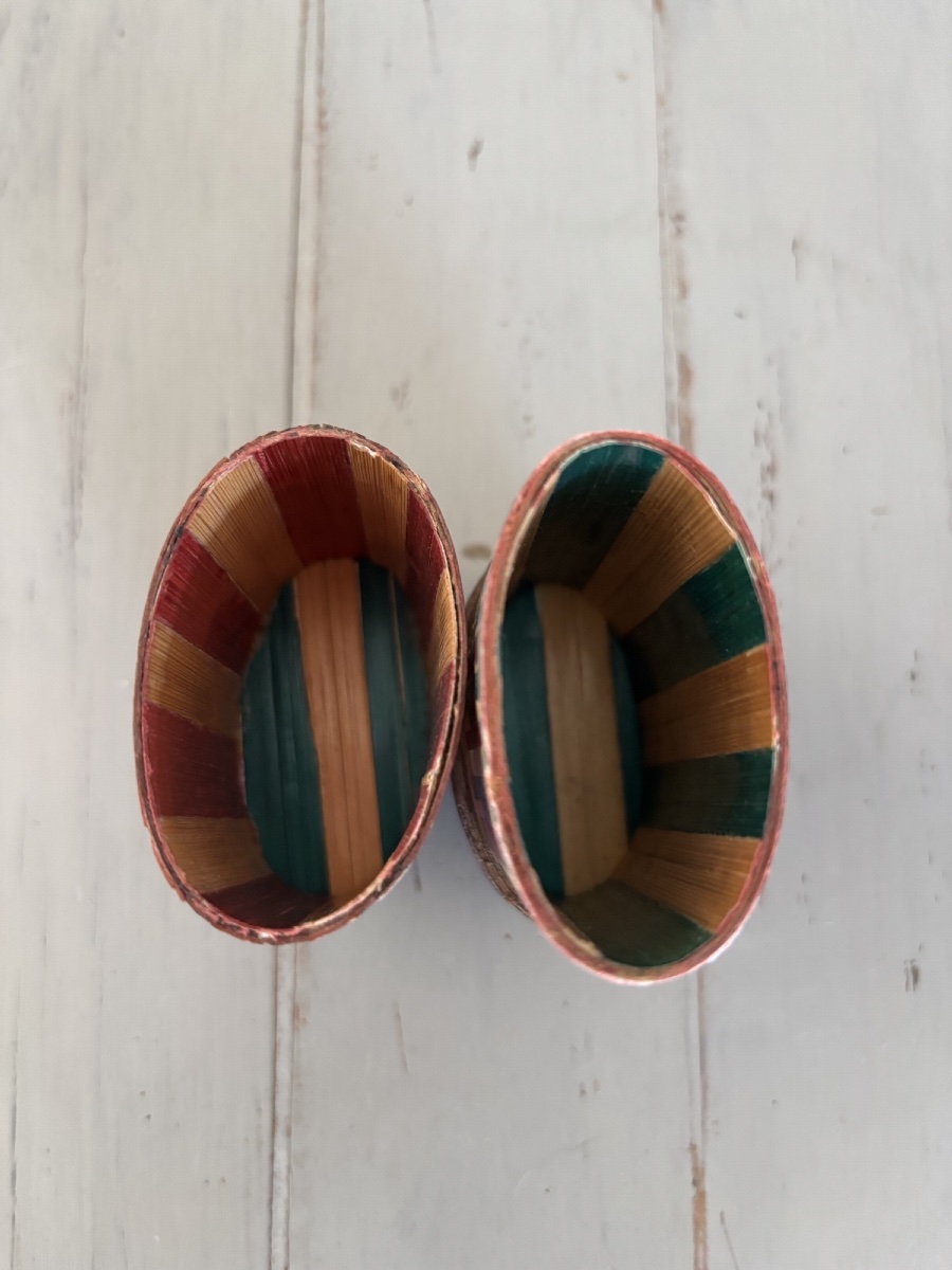 Antique 19th-century Straw Marquetry Case-photo-3