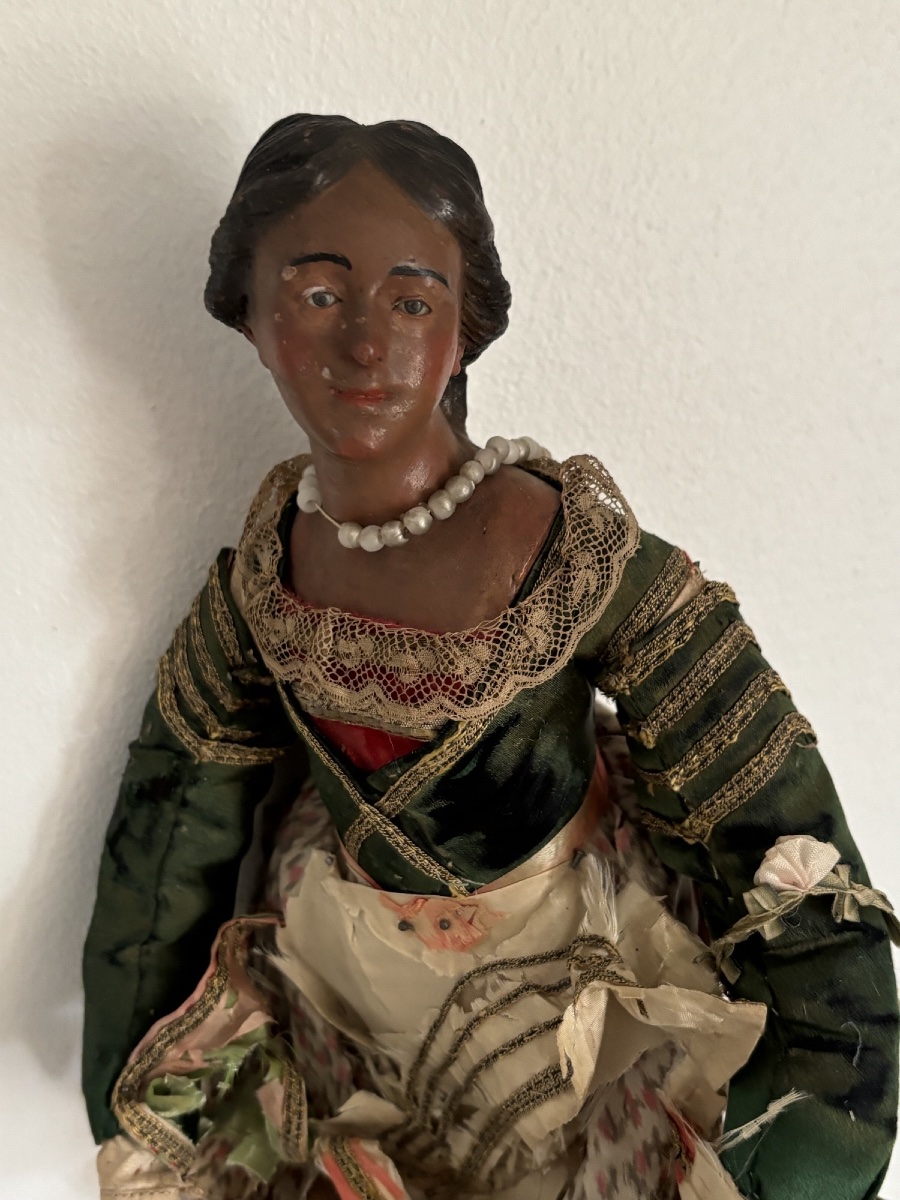 Antique Neapolitan Santon, A Late 18th-century Terracotta Nativity Scene Figure -photo-2