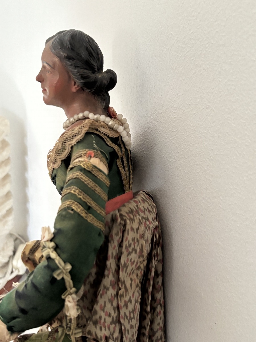 Antique Neapolitan Santon, A Late 18th-century Terracotta Nativity Scene Figure -photo-3
