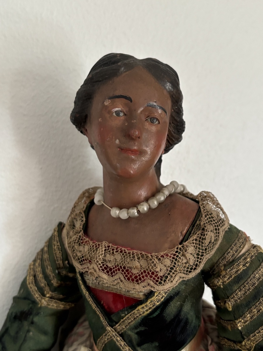 Antique Neapolitan Santon, A Late 18th-century Terracotta Nativity Scene Figure -photo-1