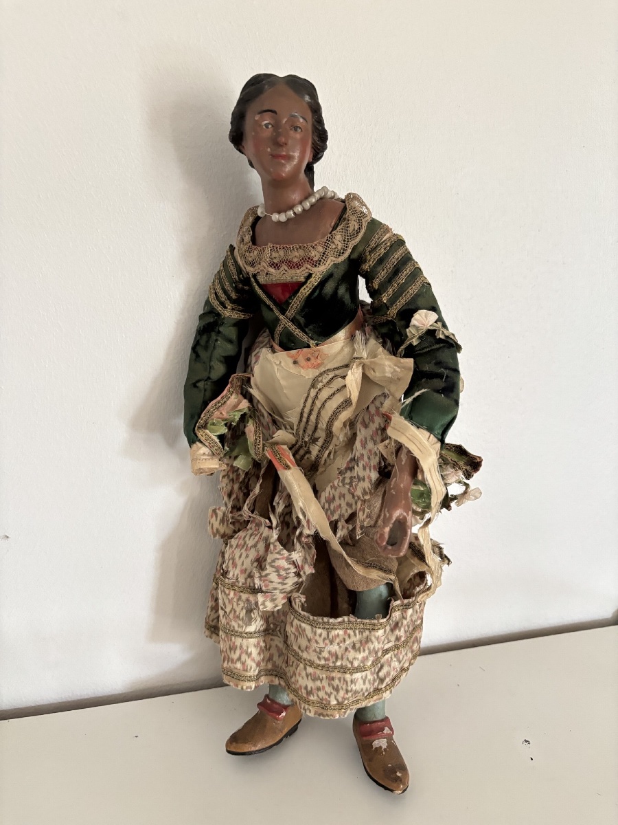 Antique Neapolitan Santon, A Late 18th-century Terracotta Nativity Scene Figure 