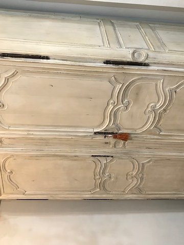Antique Patinated Wardrobe From The XVIII Century Louis XVI Period-photo-2