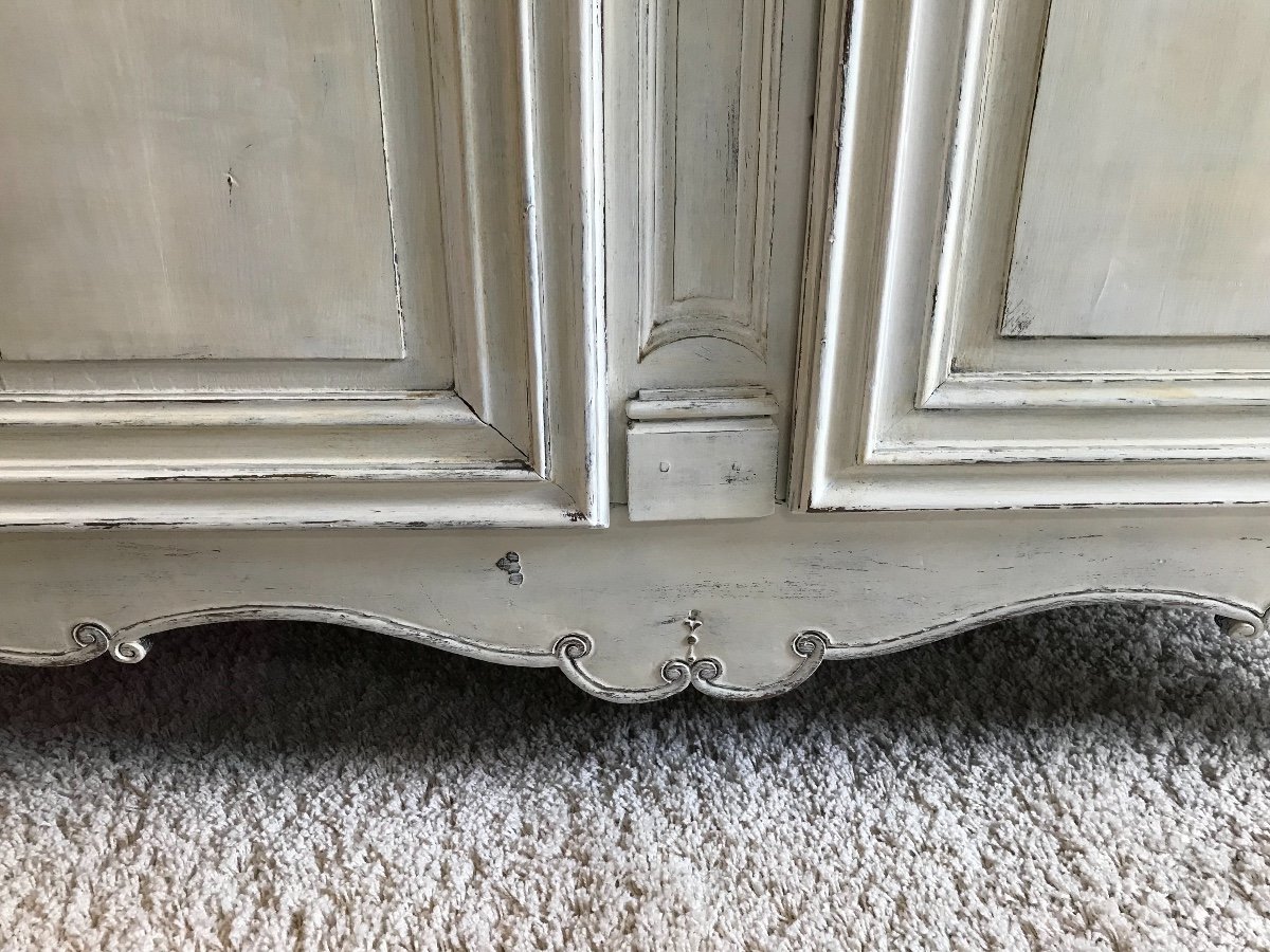 Antique Patinated Wardrobe From The XVIII Century Louis XVI Period-photo-7
