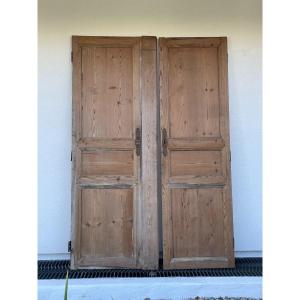 Old Element Of Woodwork, Old Doors Directoire Style, XIXth Century.