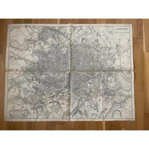 Large Old City Map Of London Dated 1871 Post Office London Uk Curiosity Collection