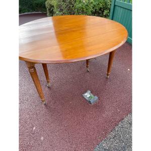 Old Table With 6 Legs In Mahogany Early 19th Century Spindle Leg Louis XVI Directory