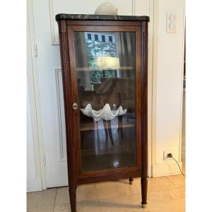 Old Louis XVI Mahogany Library Display Case, Early 19th Century