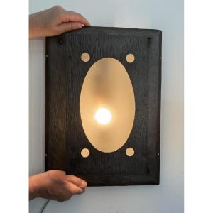 Ancienne Et Imposante Applique Art Déco En Fer Forgé Vers 1930 Plafonnier