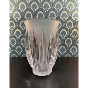 ancien Vase en cristal de la maison Lalique modèle Courchevel XX eme siècle 