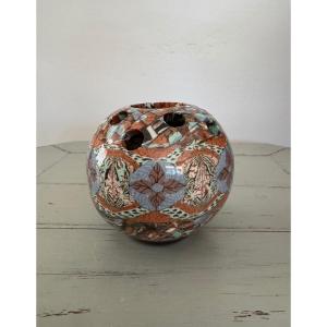 Ancien petit vase boule en céramique mosaique Vallauris par Jean Gerbino debut XX eme