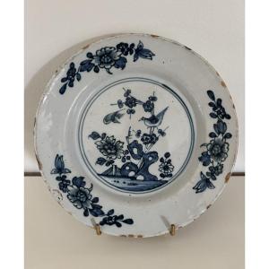 Ancienne assiette faience de Saint-Amand XVIII eme siecle faïence 18 Nord France decor chinois
