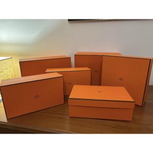 Lot de 6 boites Hermes en carton epoque XX eme en bon état