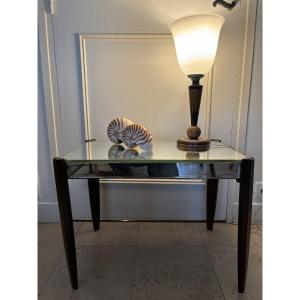 Antique Art Deco Mirrored Coffee Table For Living Room, Circa 1930 