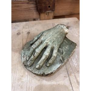 Old Studio Plaster, Hand Study Circa 1900 Plaster Statue