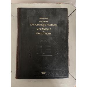 Encyclopédie de mécanique et d'électricité par Quillet 1924 ancien livre avec relief carton