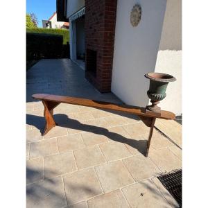 Ancien banc de ferme en bois époque XIX eme siècle