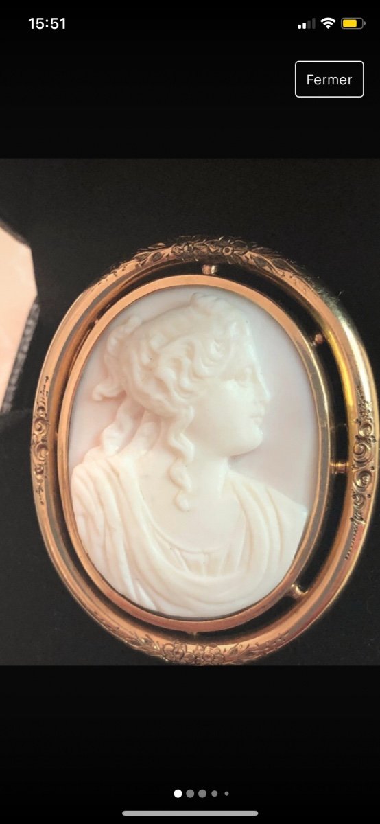 Shell Cameo /14k Gold-photo-2