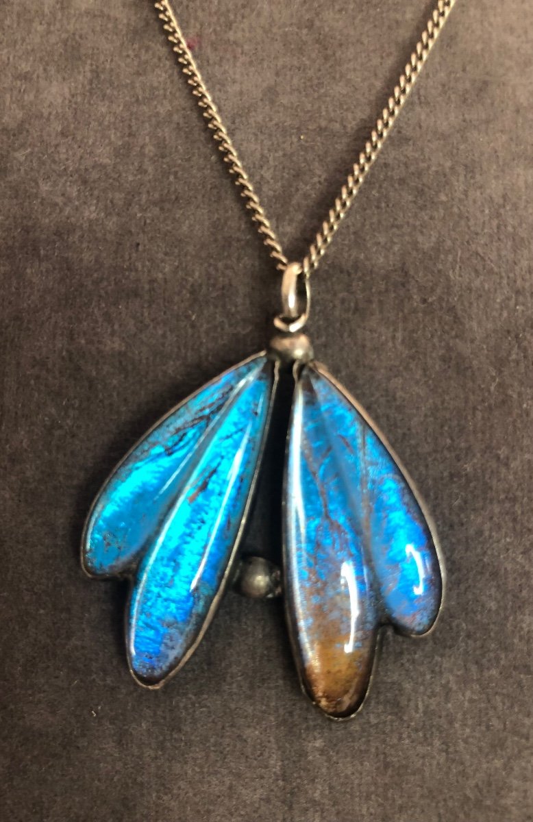 Pendentif Art-nouveau Ailes  de Papillon -photo-5