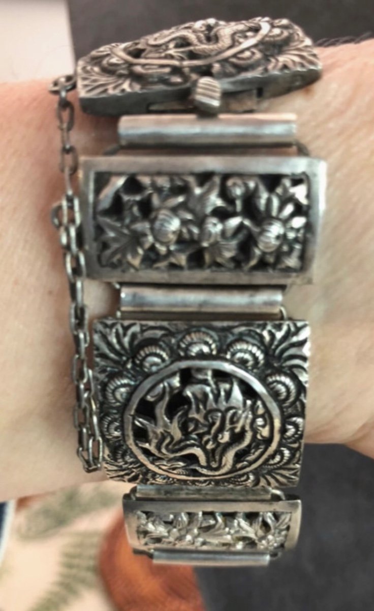 Bracelet Oriental Argent 