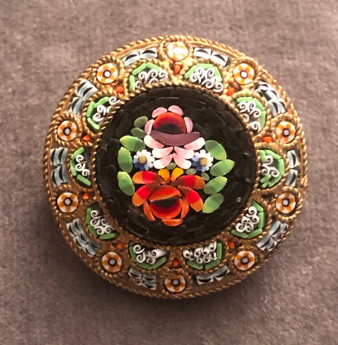 Micro Mosaic Brooch