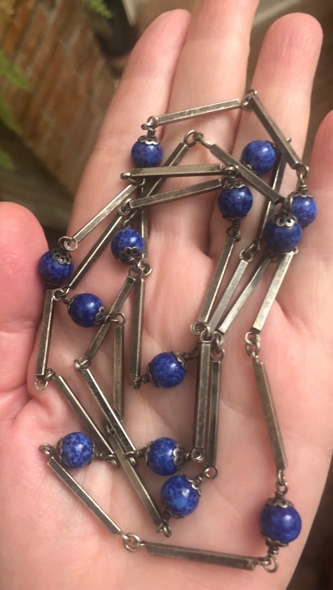 Sautoir  Argent / Lapizlazuli -photo-2