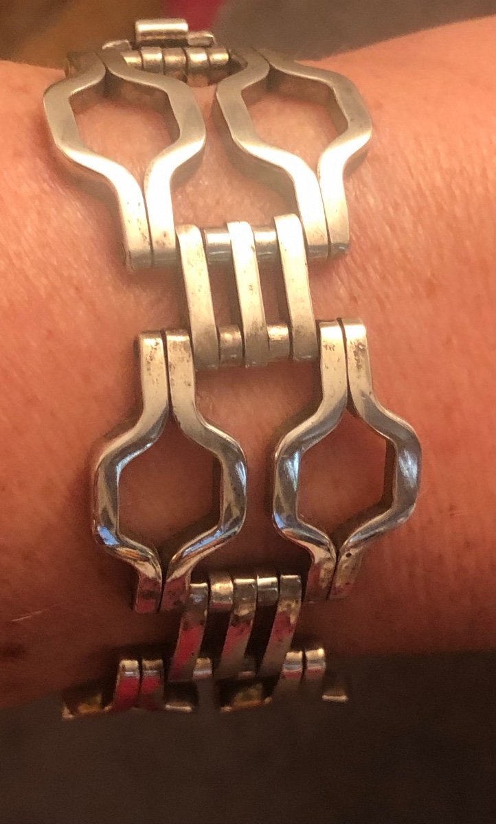 Art-deco Metal Bracelet-photo-4