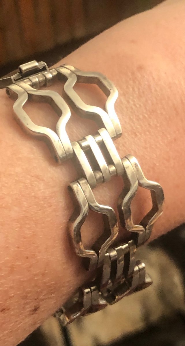 Art-deco Metal Bracelet-photo-5