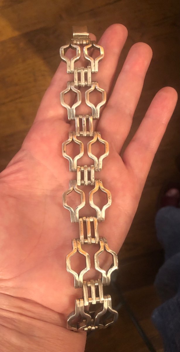 Art-deco Metal Bracelet