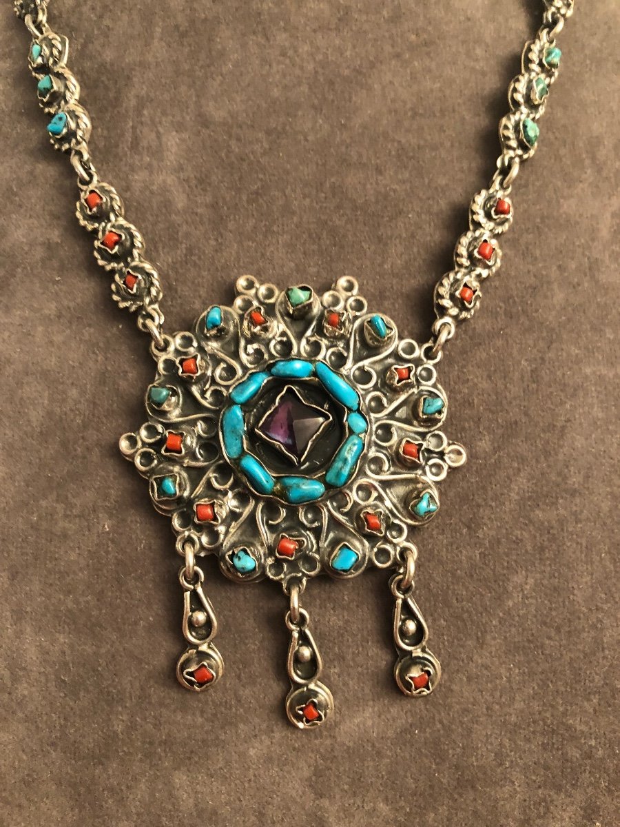Mexican Silver Necklace -photo-3
