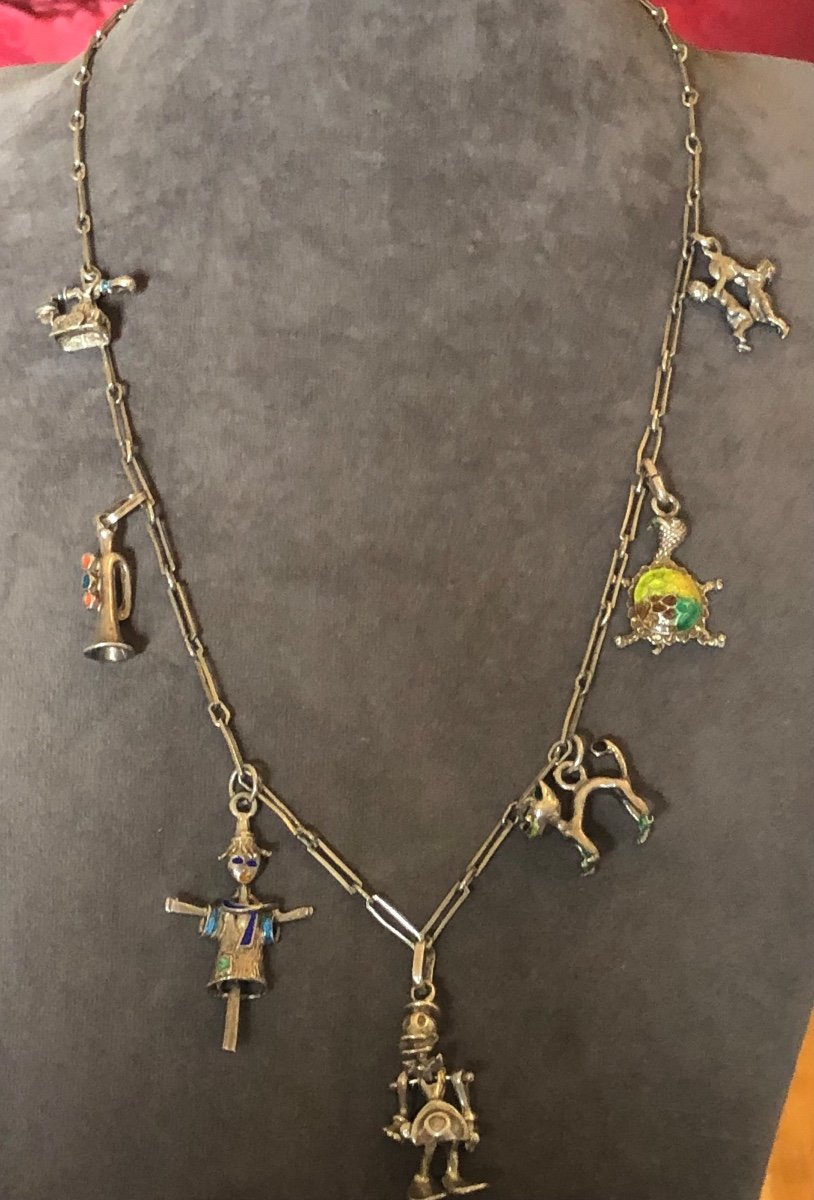 Collier Argent Breloques 