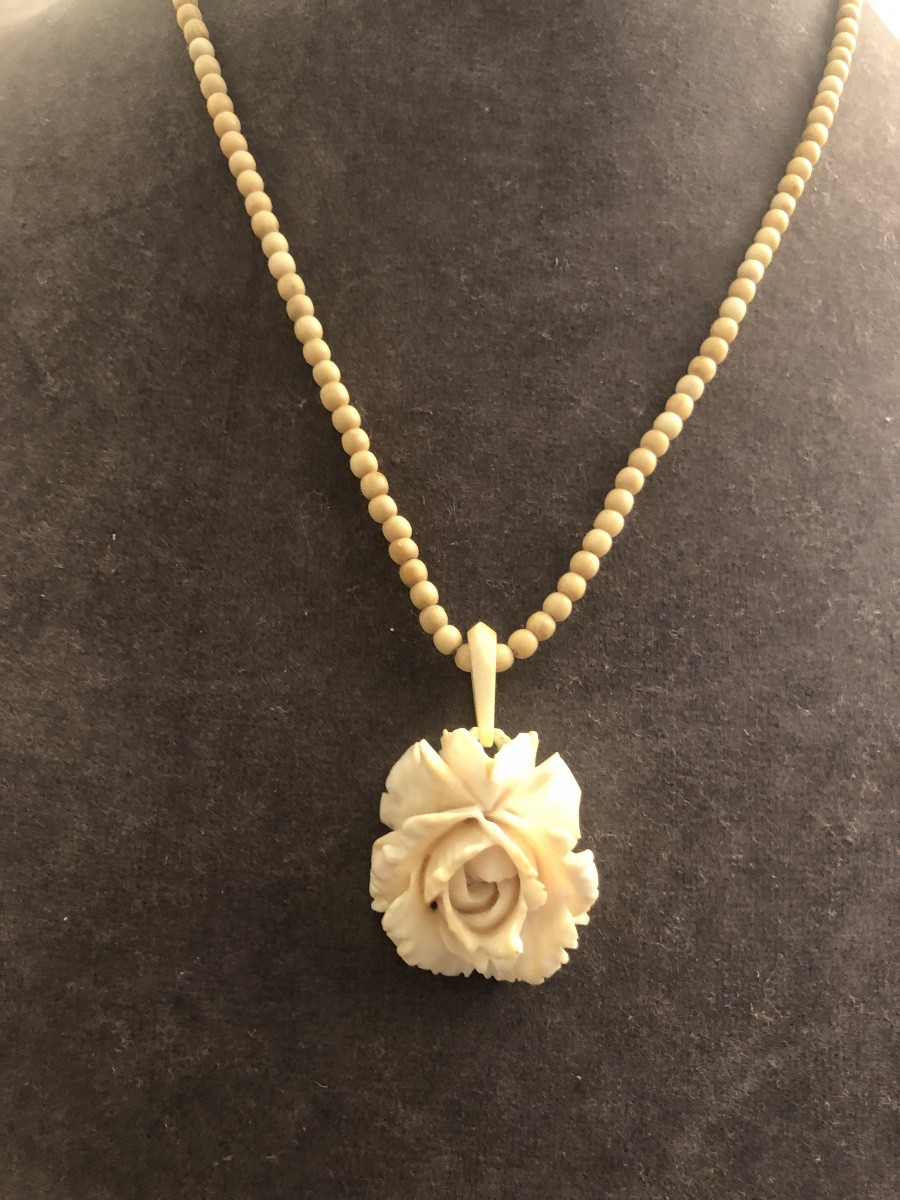 Collier  Art-nouveau  Ivoire -photo-2